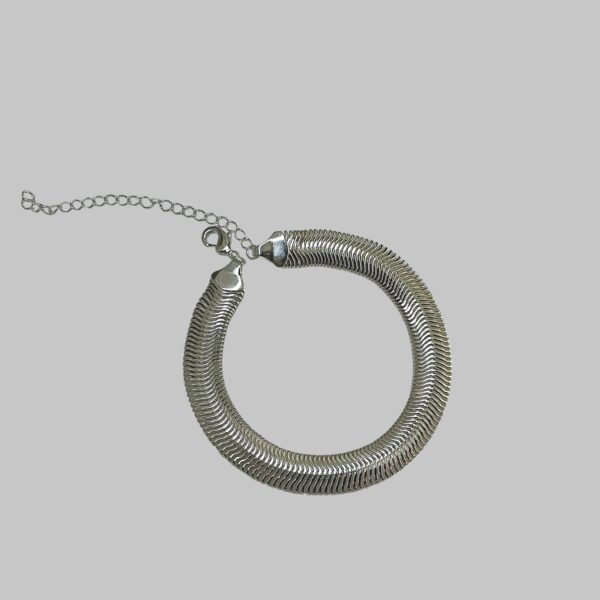 PULSEIRA LACRAIA 1 CM 17 CM BANHO DE PRATA