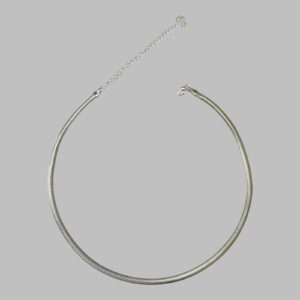 CHOKER CORDAO BAIANO 2,5 MM 35 CM BANHO DE PRATA