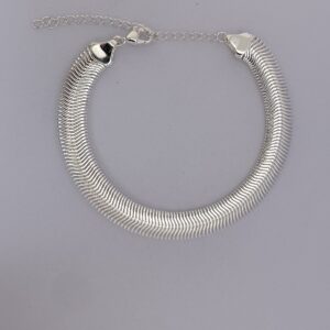 PULSEIRA LACRAIA 1 CM 17 CM BANHO DE PRATA