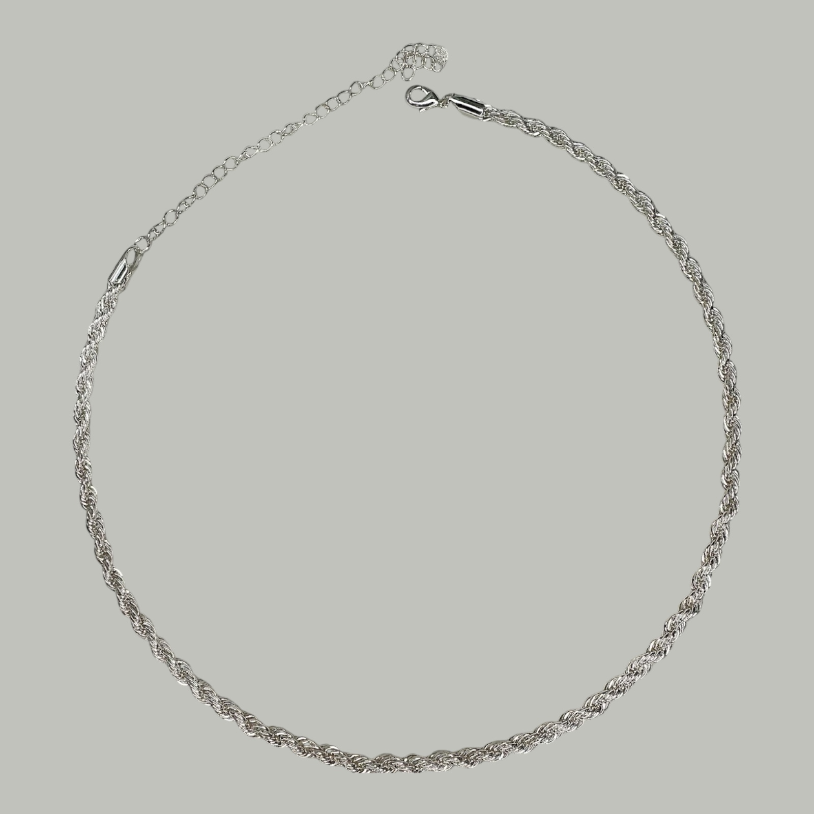 CHOKER CORDAO BAIANO 2,5 MM 35 CM BANHO DE PRATA