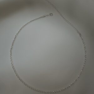 CHOKER CORDAO BAIANO 2,5 MM 35 CM BANHO DE PRATA