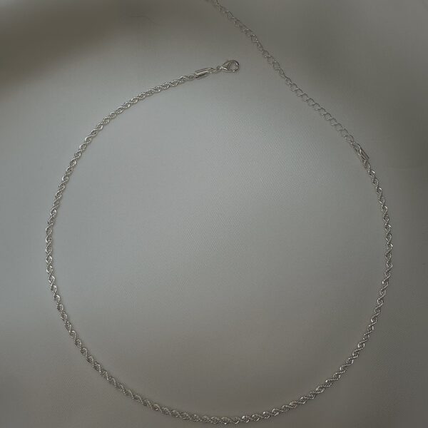 CHOKER CORDAO BAIANO 2,5 MM 35 CM BANHO DE PRATA