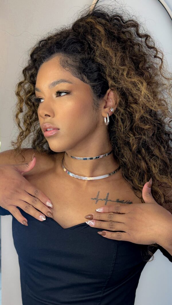 CHOKER DESEJO - BANHO DE PRATA - Imagem 2