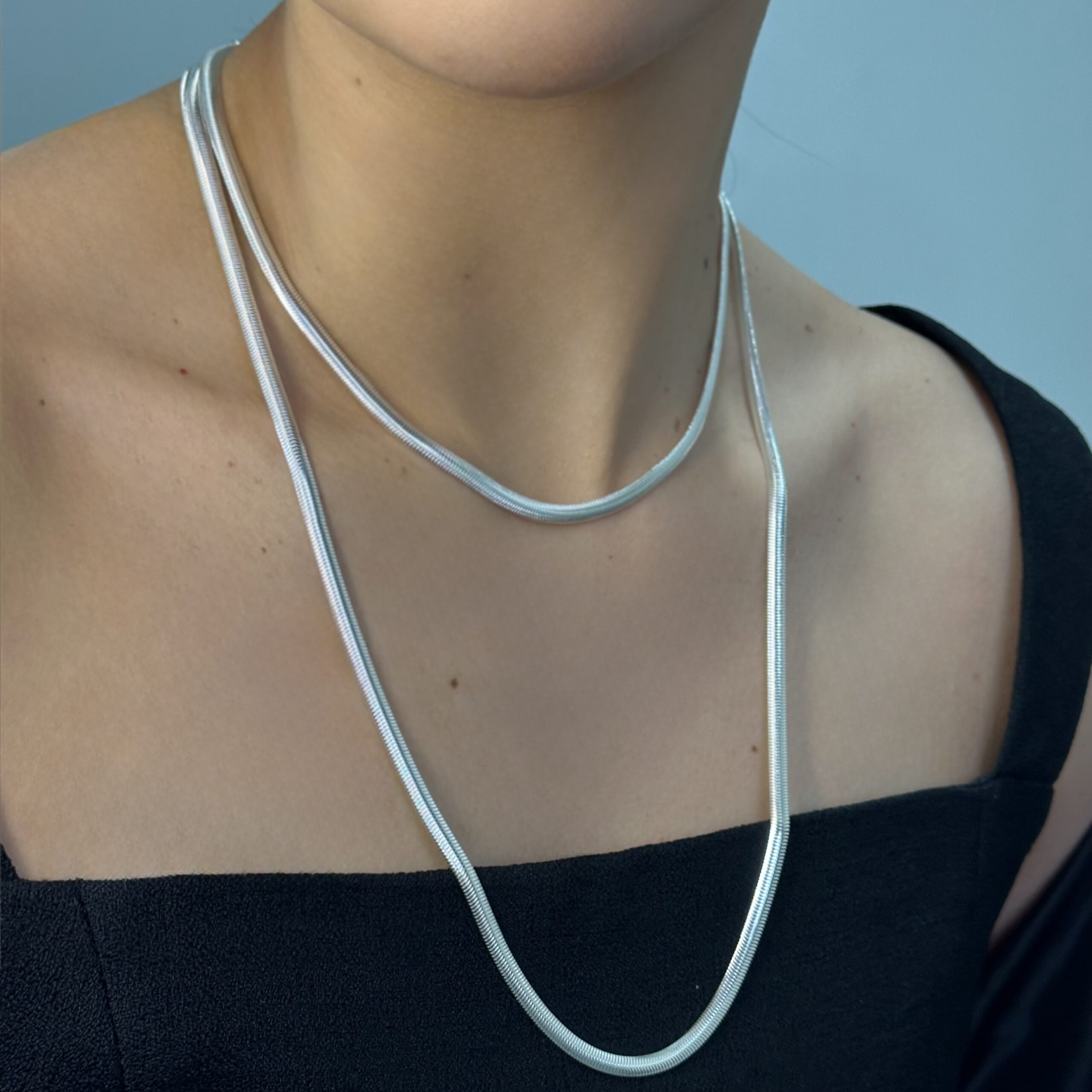 COLAR LACRAIA 4 MM 35 CM BANHO DE PRATA - Imagem 2