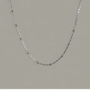 Choker em prata 925 com bolinha em pérola sintética